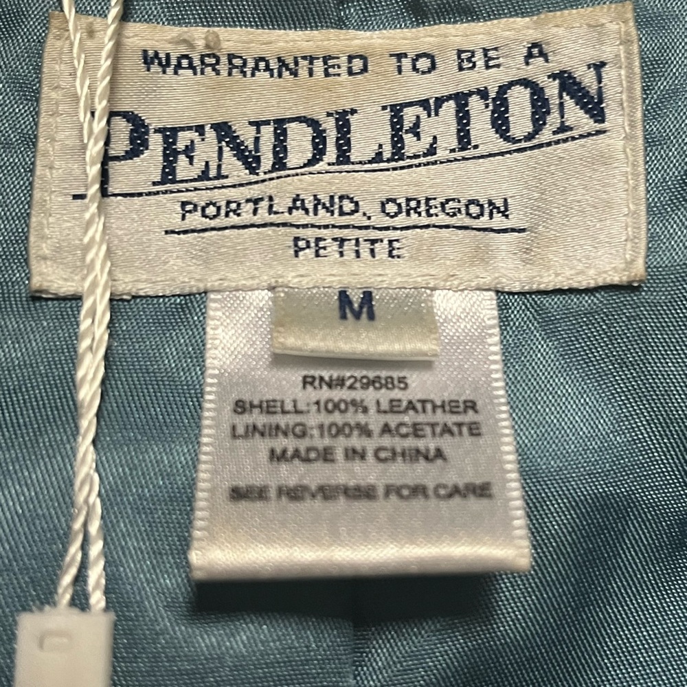 Pendleton Blue Leather Jacket - Picture 9 of 9